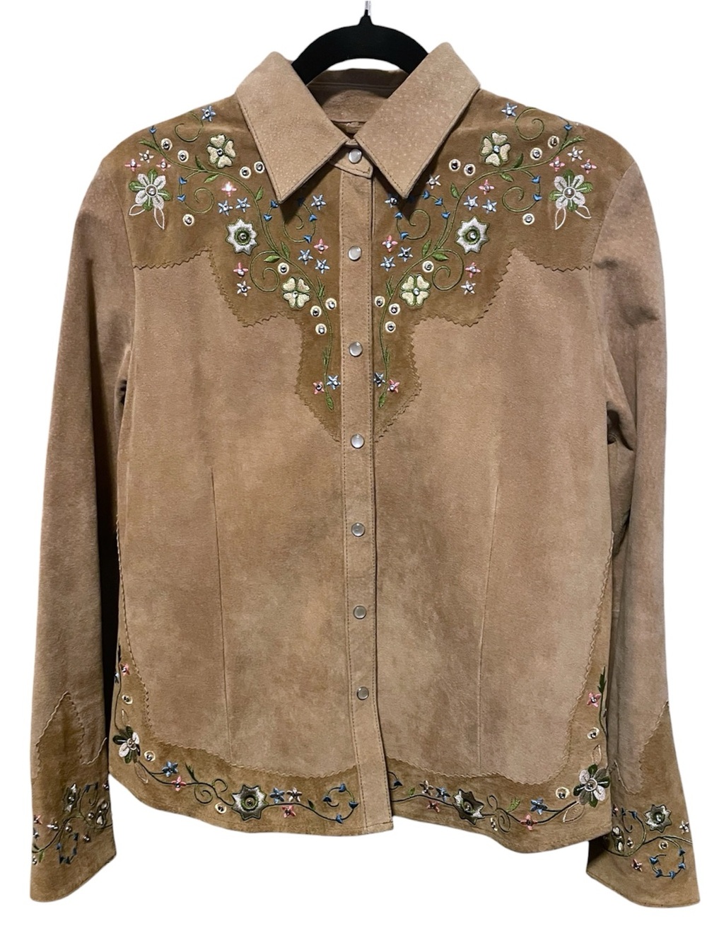 Scully Suede Leather Western Jacket Pearl Snap Embroidered Calgary Stampede